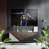 Kobe Bryant Brushed Aluminium Dibond Wall Art.